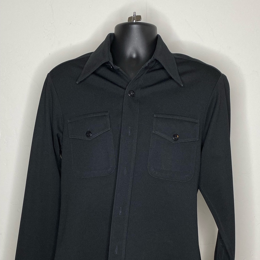 Vintage black polyester shirt
